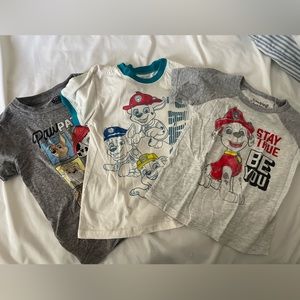 Paw patrol bundle 3 5t shirts in excellent condition